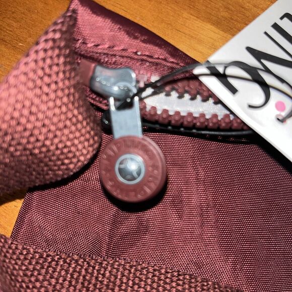 Kipling Isidora Shoulder Bag KI9290 Intense Maroon Monkey Keychain Cognac $109 - Picture 12 of 12